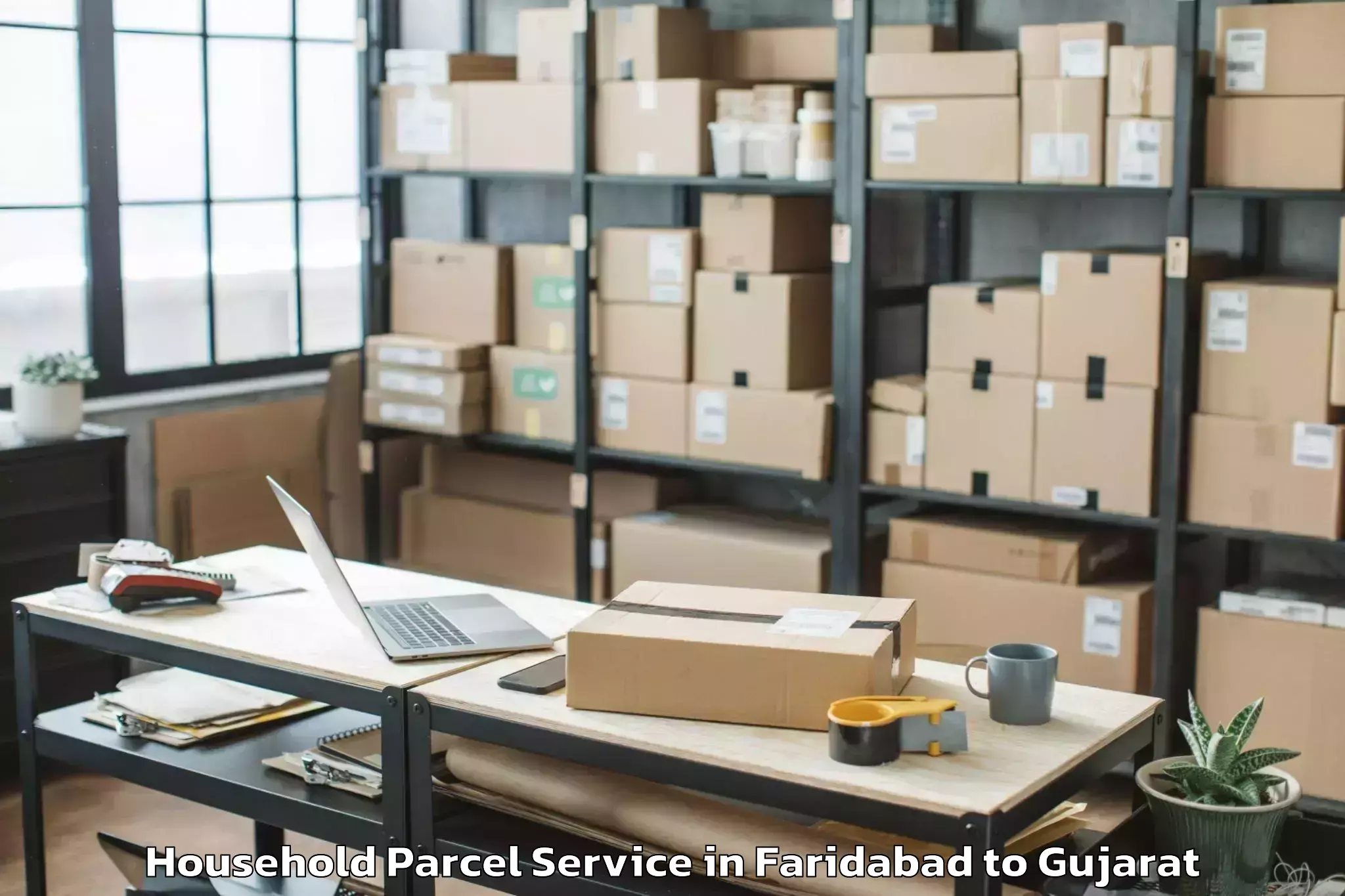 Hassle-Free Faridabad to Dhuvaran Household Parcel